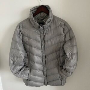 GAP Women’s Puffer Down Quilted Jacket Grey Sz L